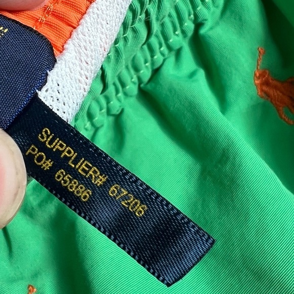 POLO Green Swim Trunks with Orange logo - Picture 8 of 8